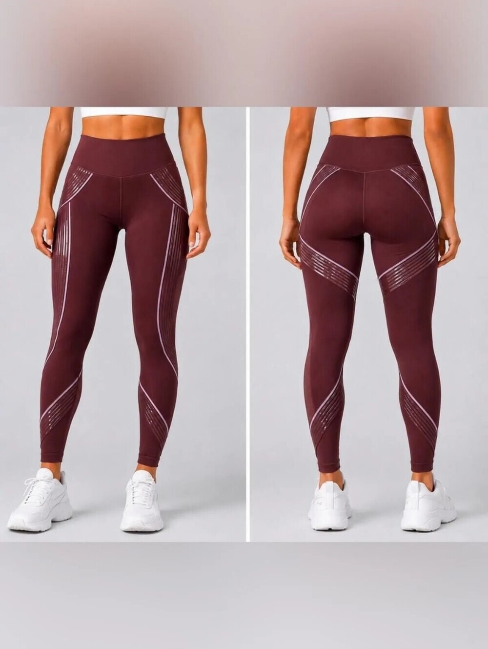 Refined Contours Leggings in a burgundy brown color